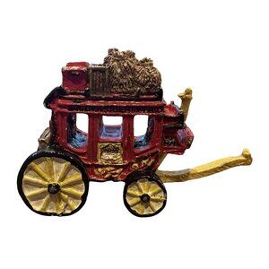 Vintage 98IRS China Lead Figure Stage Coach 1.5" Hand Painted Toy